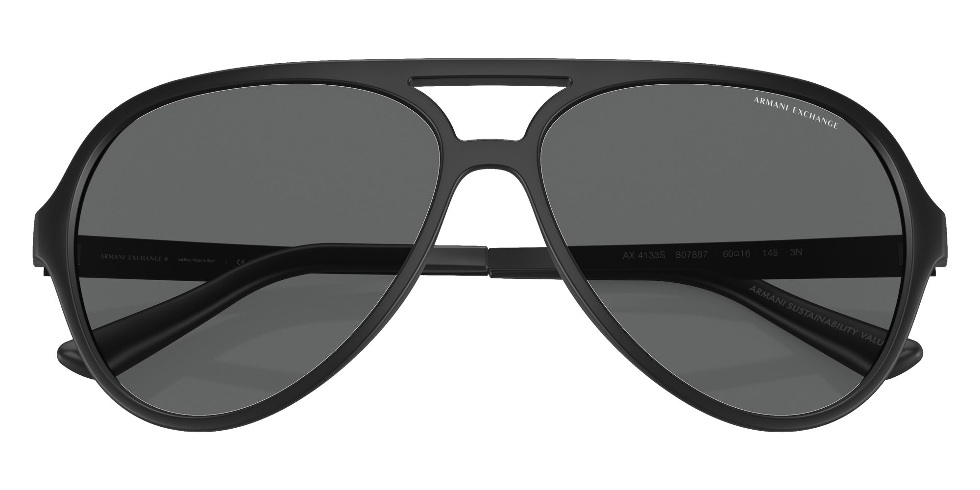ARMANI EXCHANGE AX4133S 807887 60 - Matte Black / Dark Gray #id:ax4133s807887_s:100120