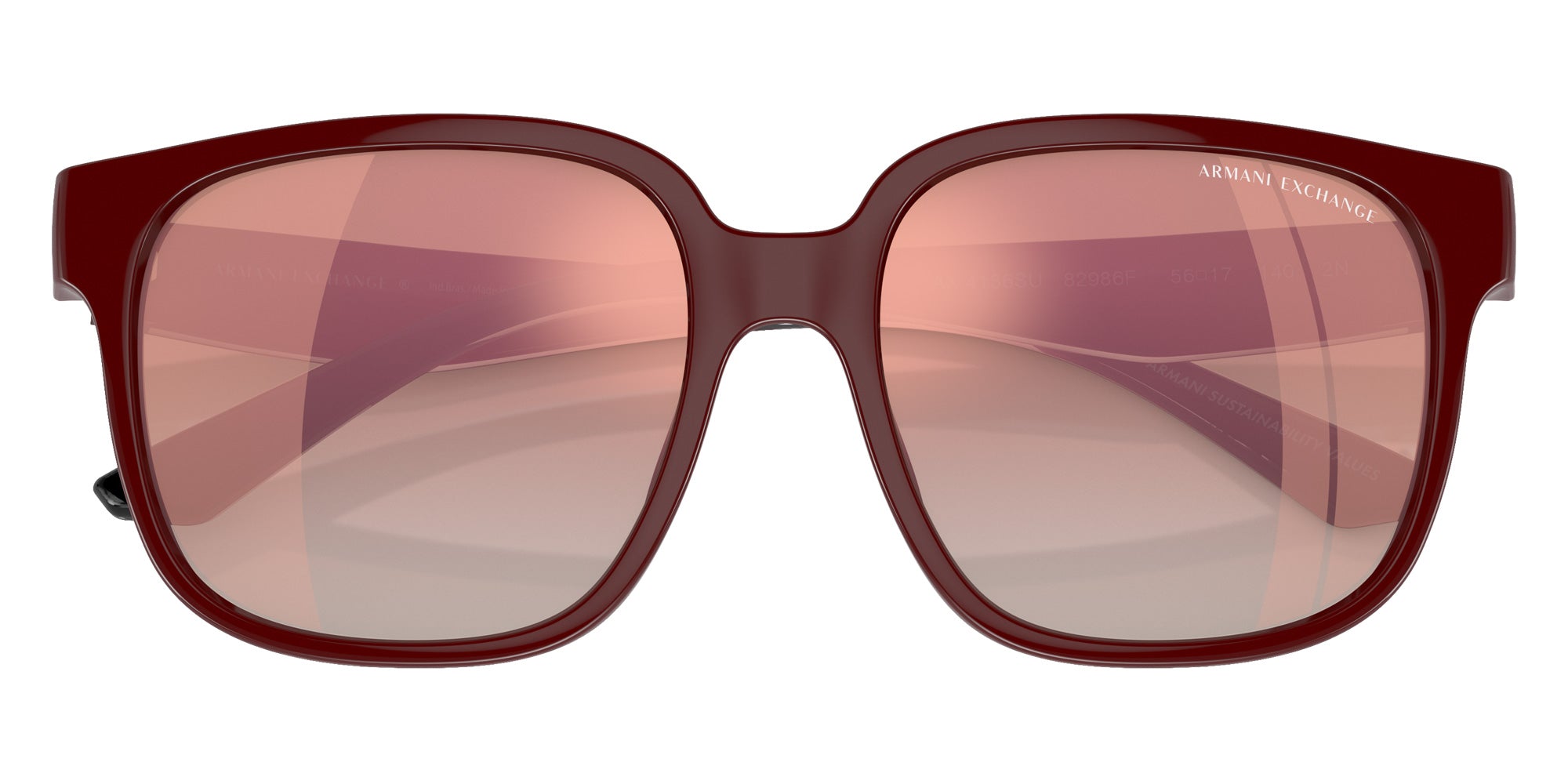 ARMANI EXCHANGE AX4136SU 82986F 56 - Shiny Bordeaux / Gradient Pink Mirrored Pink #id:ax4136su82986f_s:100120