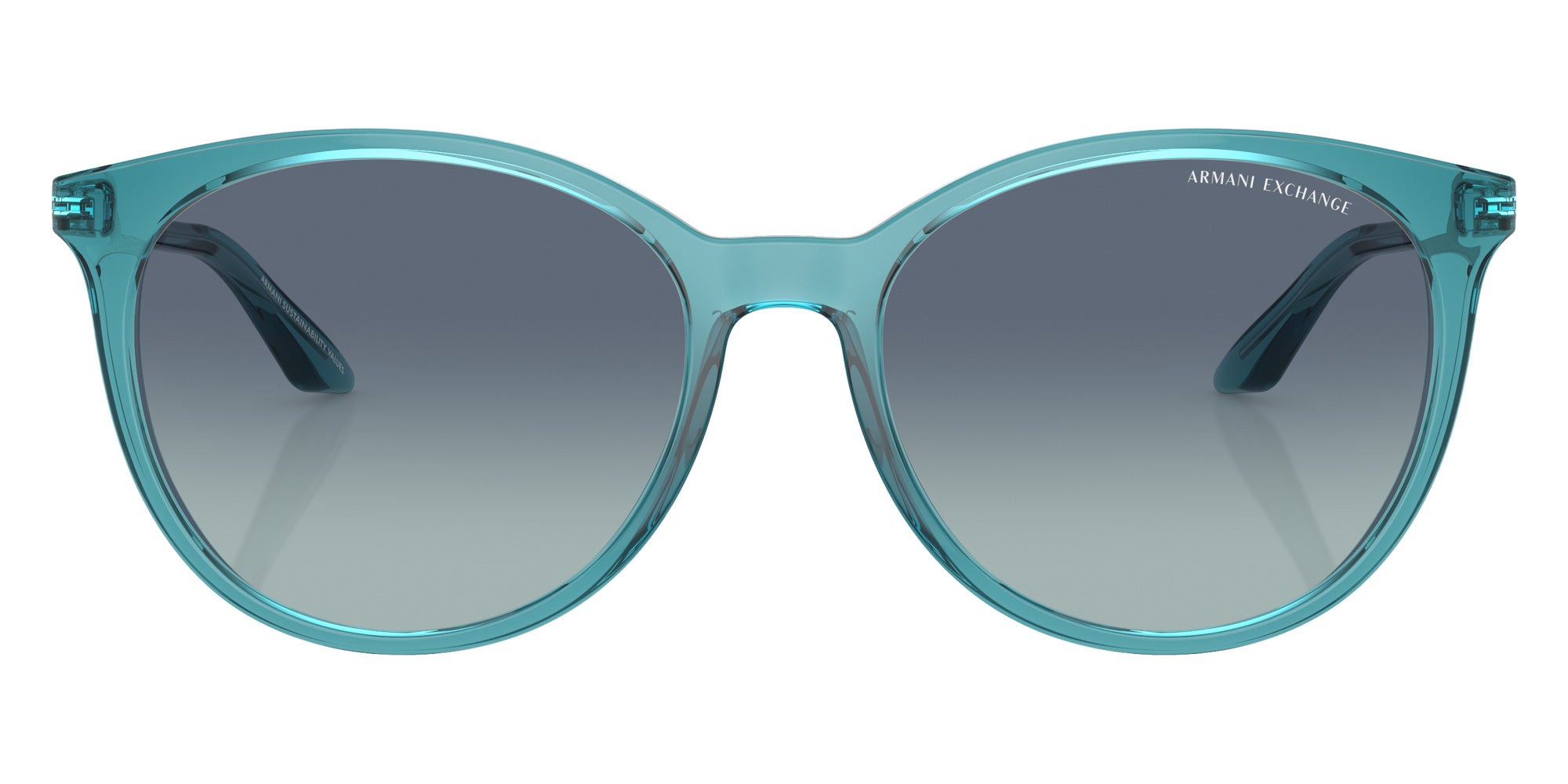 ARMANI EXCHANGE AX4140S 82374S 55 - Shiny Transparent Petroleum / Azure Gradient Dark Blue #id:ax4140s82374s_s:100100