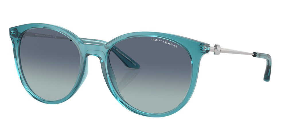 ARMANI EXCHANGE AX4140S 82374S 55 - Shiny Transparent Petroleum / Azure Gradient Dark Blue #id:ax4140s82374s_s:100105
