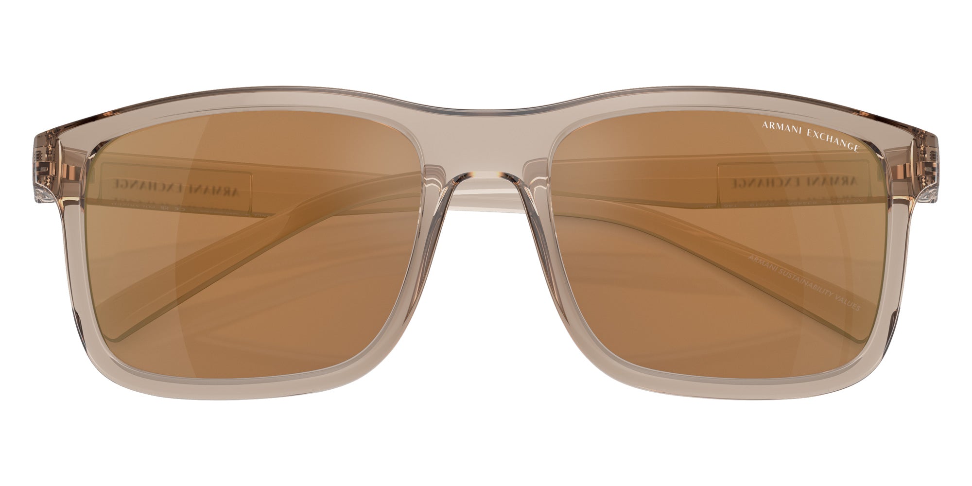 ARMANI EXCHANGE AX4145S 83445A 57 - Shiny Transparent Brown #id:ax4145s83445a_s:100100