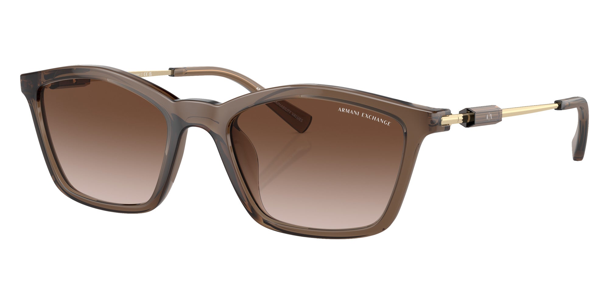ARMANI EXCHANGE AX4146SU 834913 53 - Shiny Transparent Brown / Gradient Brown #id:ax4146su834913_s:100105