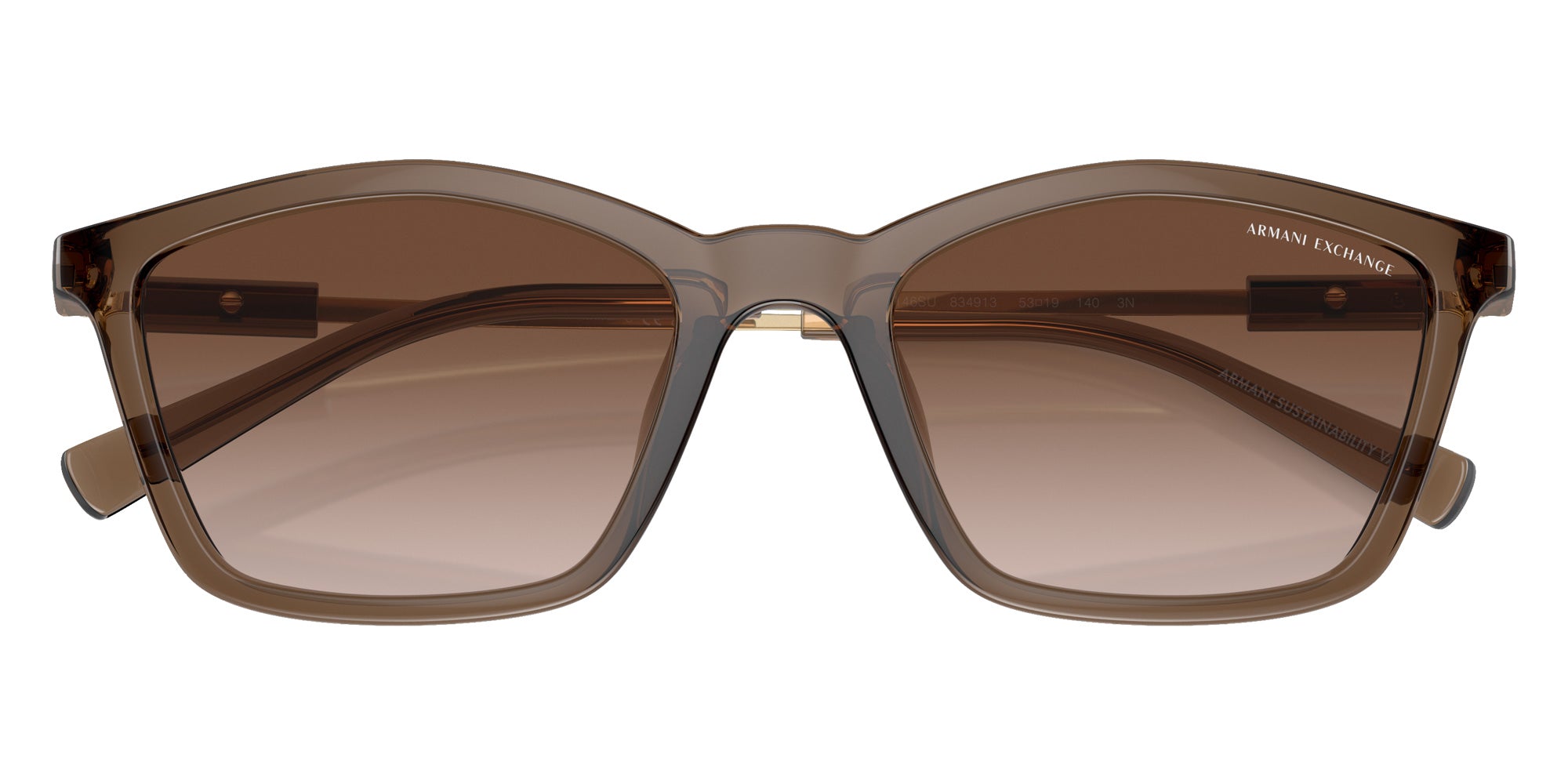 ARMANI EXCHANGE AX4146SU 834913 53 - Shiny Transparent Brown / Gradient Brown #id:ax4146su834913_s:100120