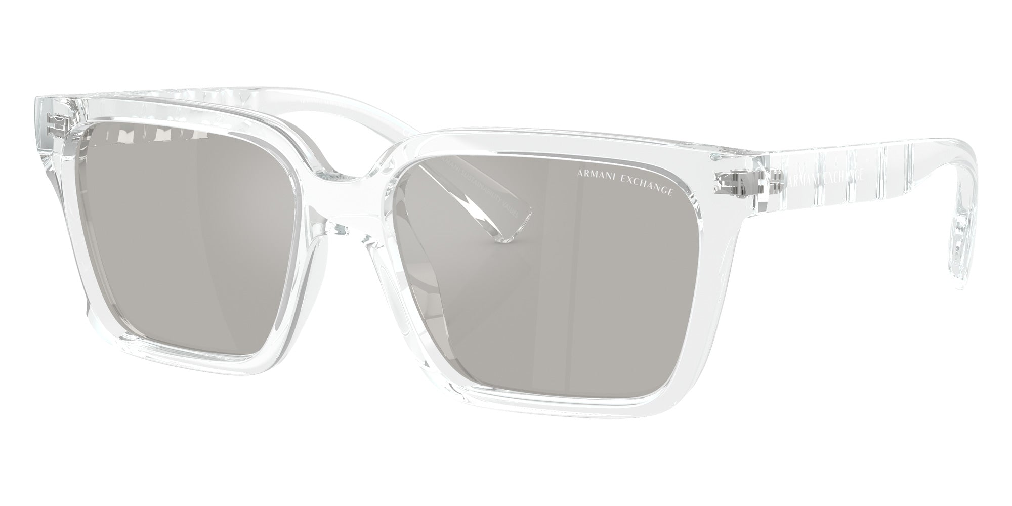 ARMANI EXCHANGE AX4147S 82356G 56 - Shiny Crystal / Light Gray Flash Silver #id:ax4147s82356g_s:100105