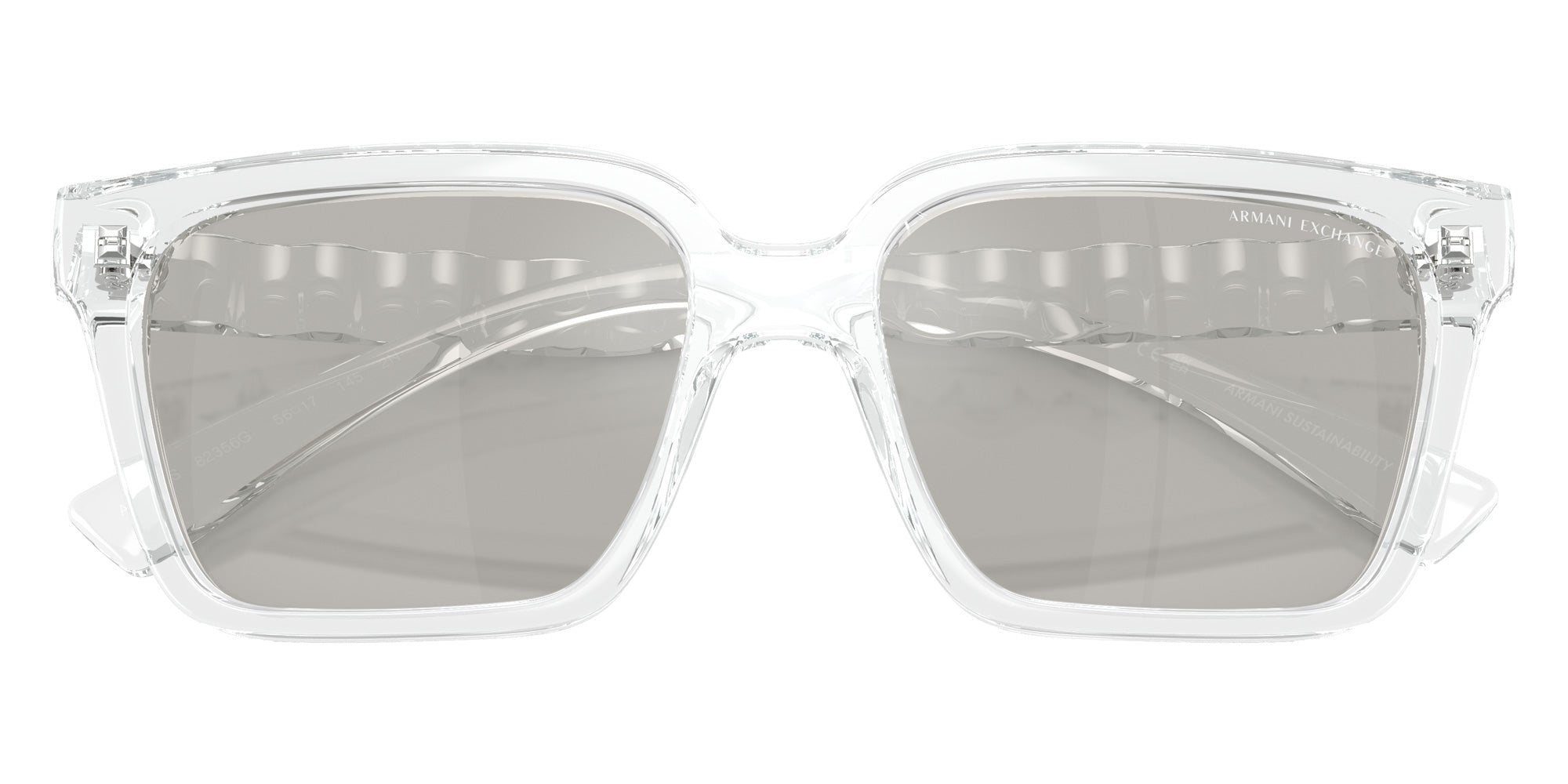 ARMANI EXCHANGE AX4147S 82356G 56 - Shiny Crystal / Light Gray Flash Silver #id:ax4147s82356g_s:100120