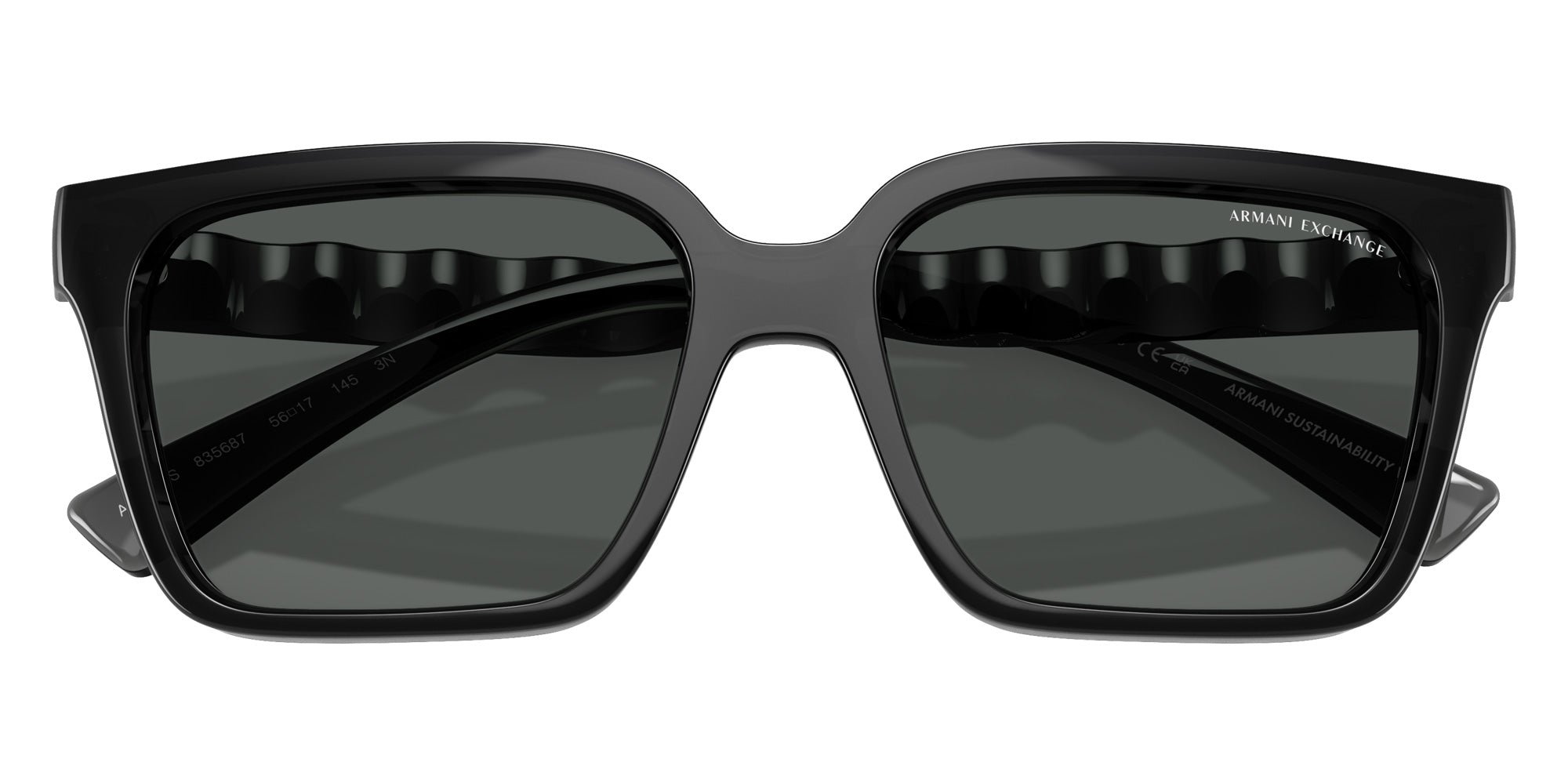 ARMANI EXCHANGE AX4147S 835687 56 - Shiny Transparent Gray / Dark Gray #id:ax4147s835687_s:102120