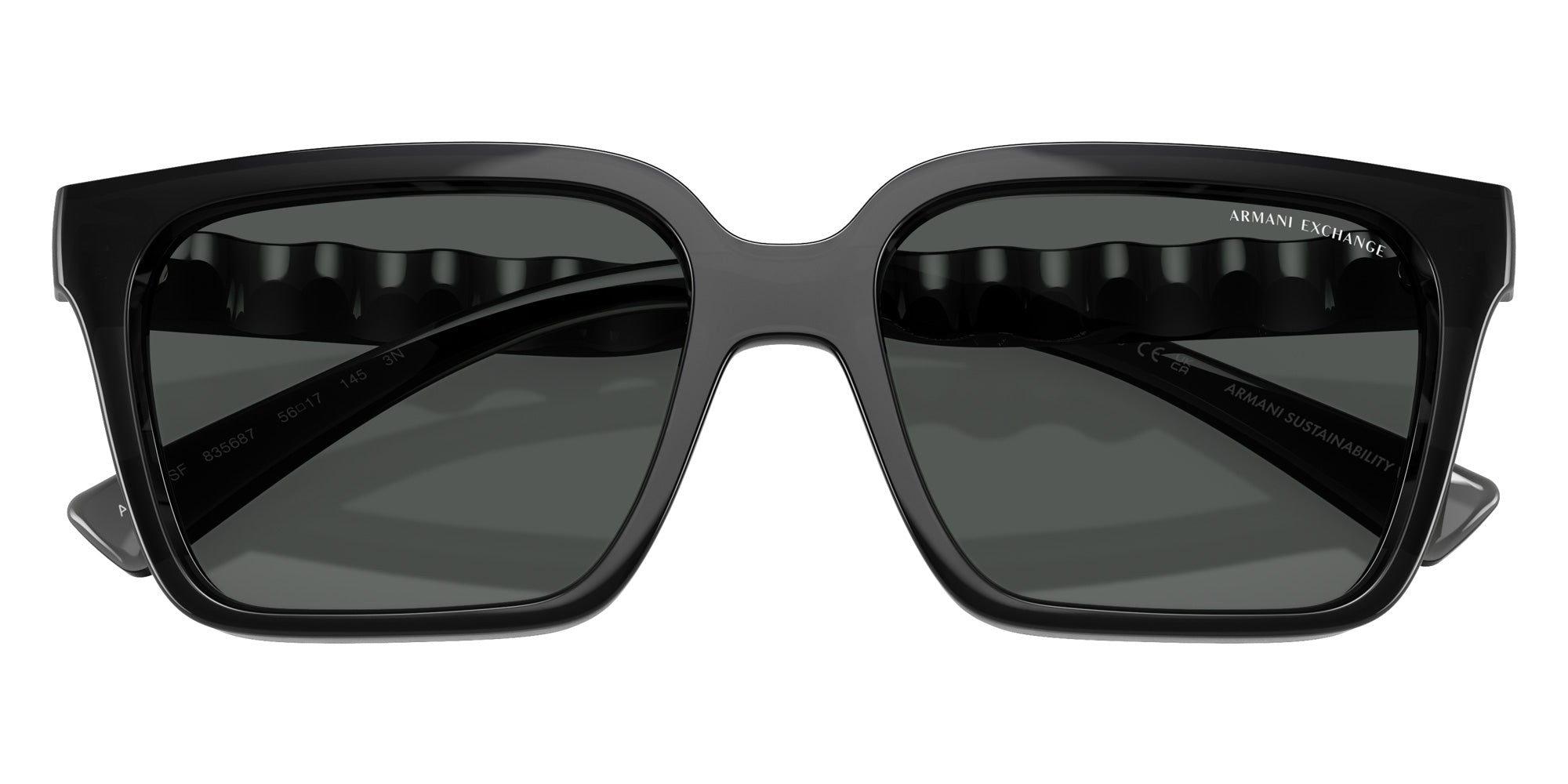 ARMANI EXCHANGE AX4147SF 835687 56 - Shiny Transparent Gray / Dark Gray #id:ax4147sf835687_s:102120