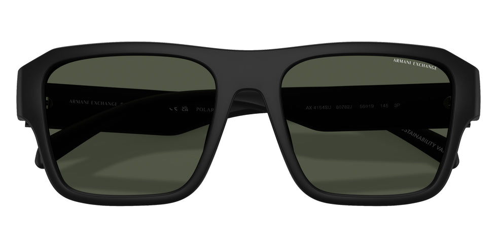 ARMANI EXCHANGE AX4154SU 80782J 56 - Matte Black / Polarized Green #id:ax4154su80782j_s:100120