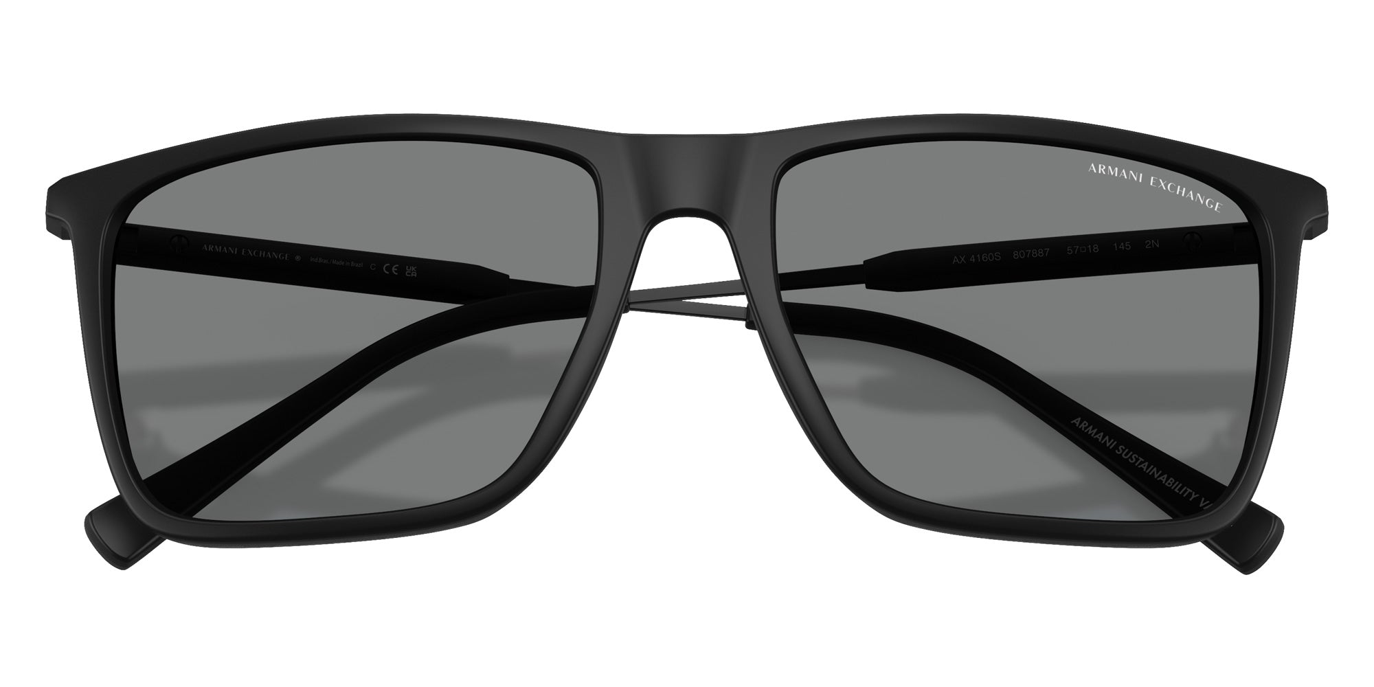 ARMANI EXCHANGE AX4160S 807887 57 - Matte Black / Dark Gray #id:ax4160s807887_s:100120