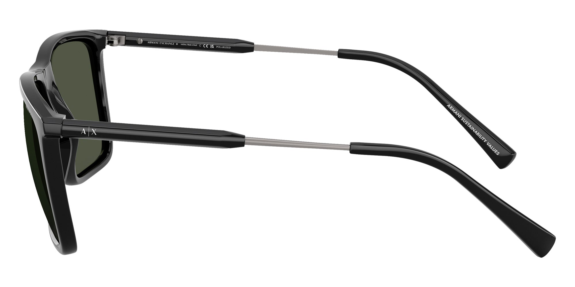 ARMANI EXCHANGE AX4160S 81582J 57 - Shiny Black / Dark Green Polarized #id:ax4160s81582j_s:102110