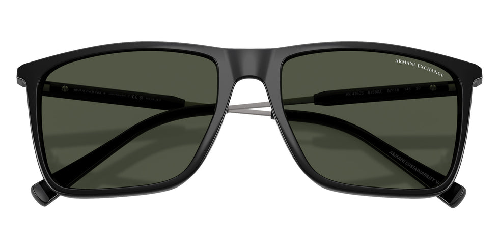 ARMANI EXCHANGE AX4160S 81582J 57 - Shiny Black / Dark Green Polarized #id:ax4160s81582j_s:102120