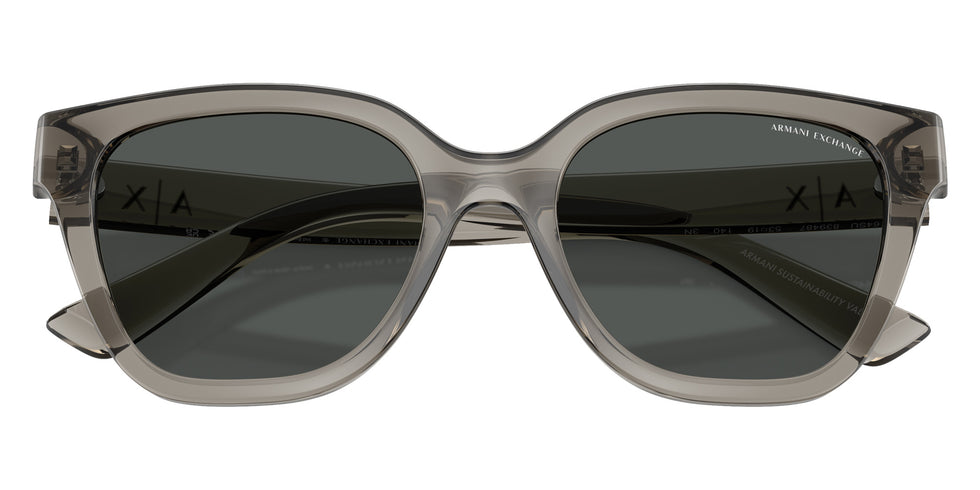 ARMANI EXCHANGE AX4164SU 839487 53 - Shiny Transparent Gray / Dark Gray #id:ax4164su839487_s:100120