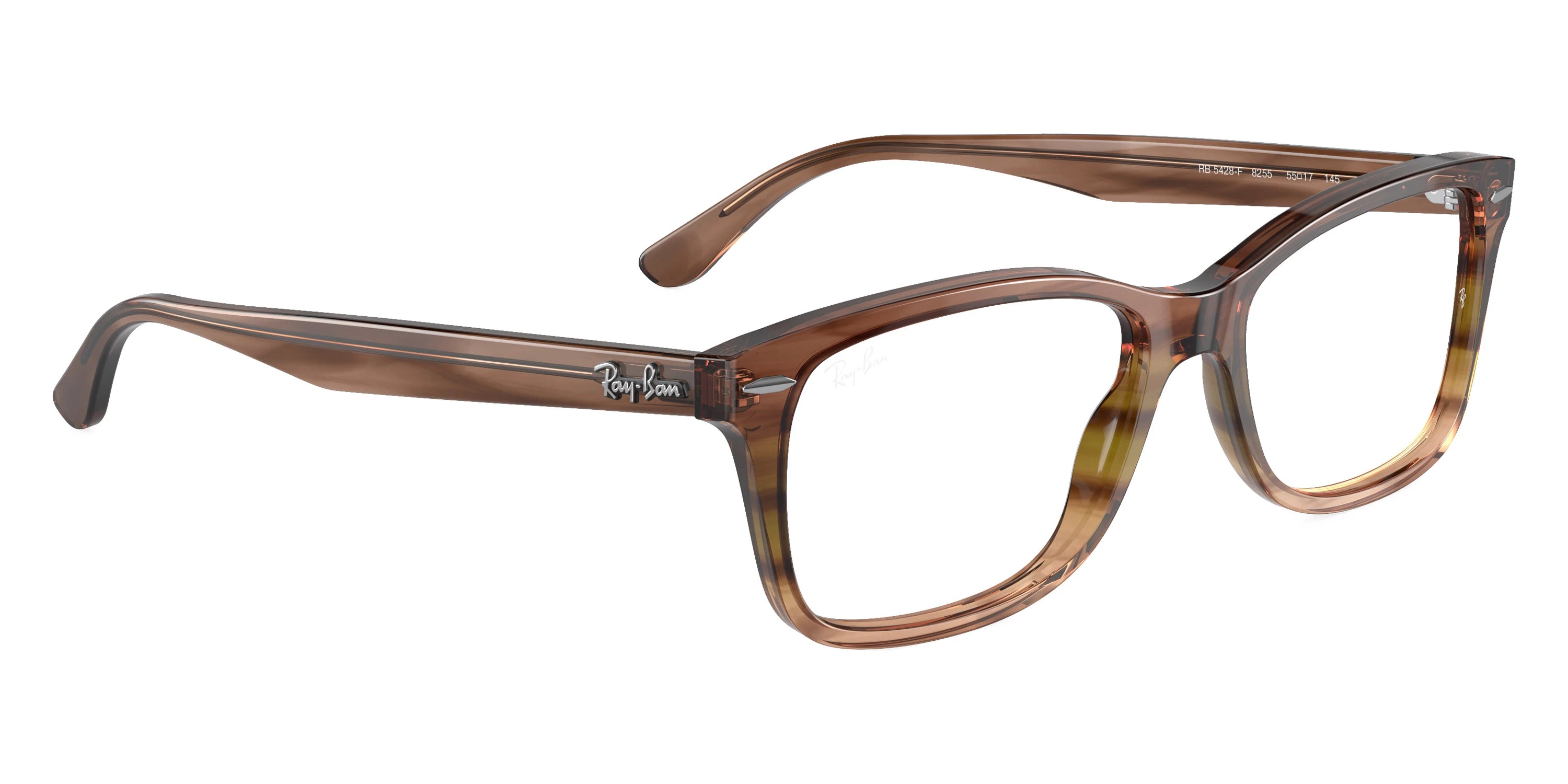 Ray-Ban RX5428F 8255 55 - Striped Brown and Green