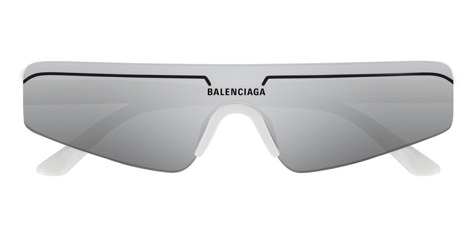 Balenciaga BB0003S 002 99 - White / Silver Mirrored #id:bb0003s002_s:100100