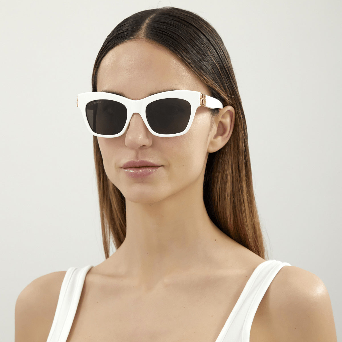 Balenciaga BB0132S 006 53 - White/Gold / Gray #id:bb0132s006_s:102105