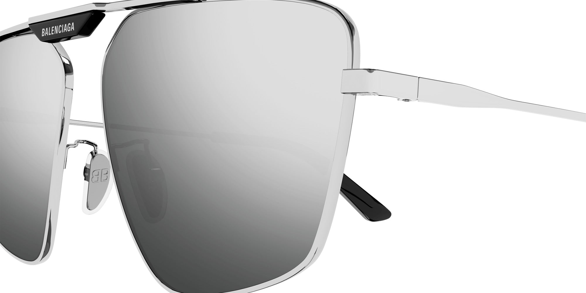 Balenciaga BB0246SA 002 61 - Silver / Silver Mirrored Double #id:bb0246sa002_s:100110