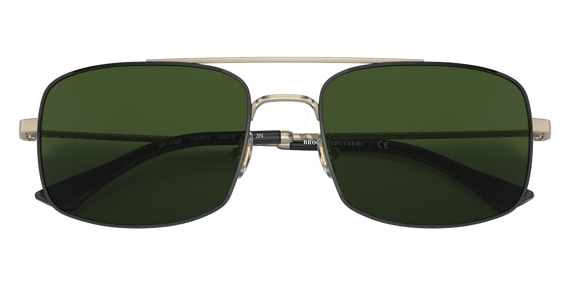 Brooks Brothers BB4060 101571 58 - Matte Light Gold / Solid Green #id:bb4060101571_s:100120