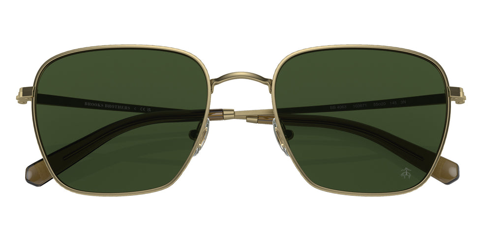 Brooks Brothers BB4063 103671 55 - Matte Vintage Gold / Green Solid #id:bb4063103671_s:100120