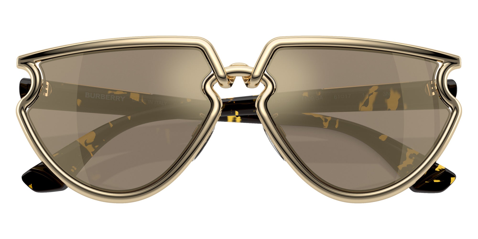 Burberry BE3152 11095A 61 - Light Gold / Light Brown Mirrored Gold #id:be315211095a_s:100120