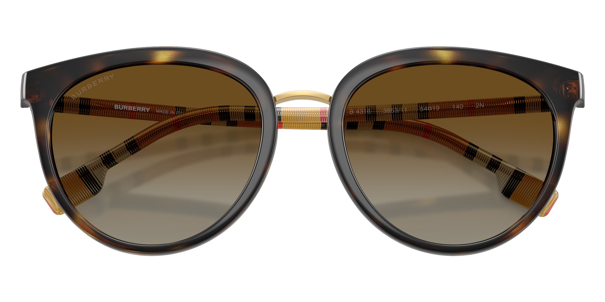 Burberry BE4316 Willow 3854T5 54 - Dark Havana / Polarized Brown Gradient #id:be43163854t5_s:100120