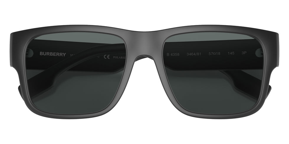 Burberry BE4358 Knight 346481 57 - Matte Black / Polarized Dark Gray #id:be4358346481_s:100120