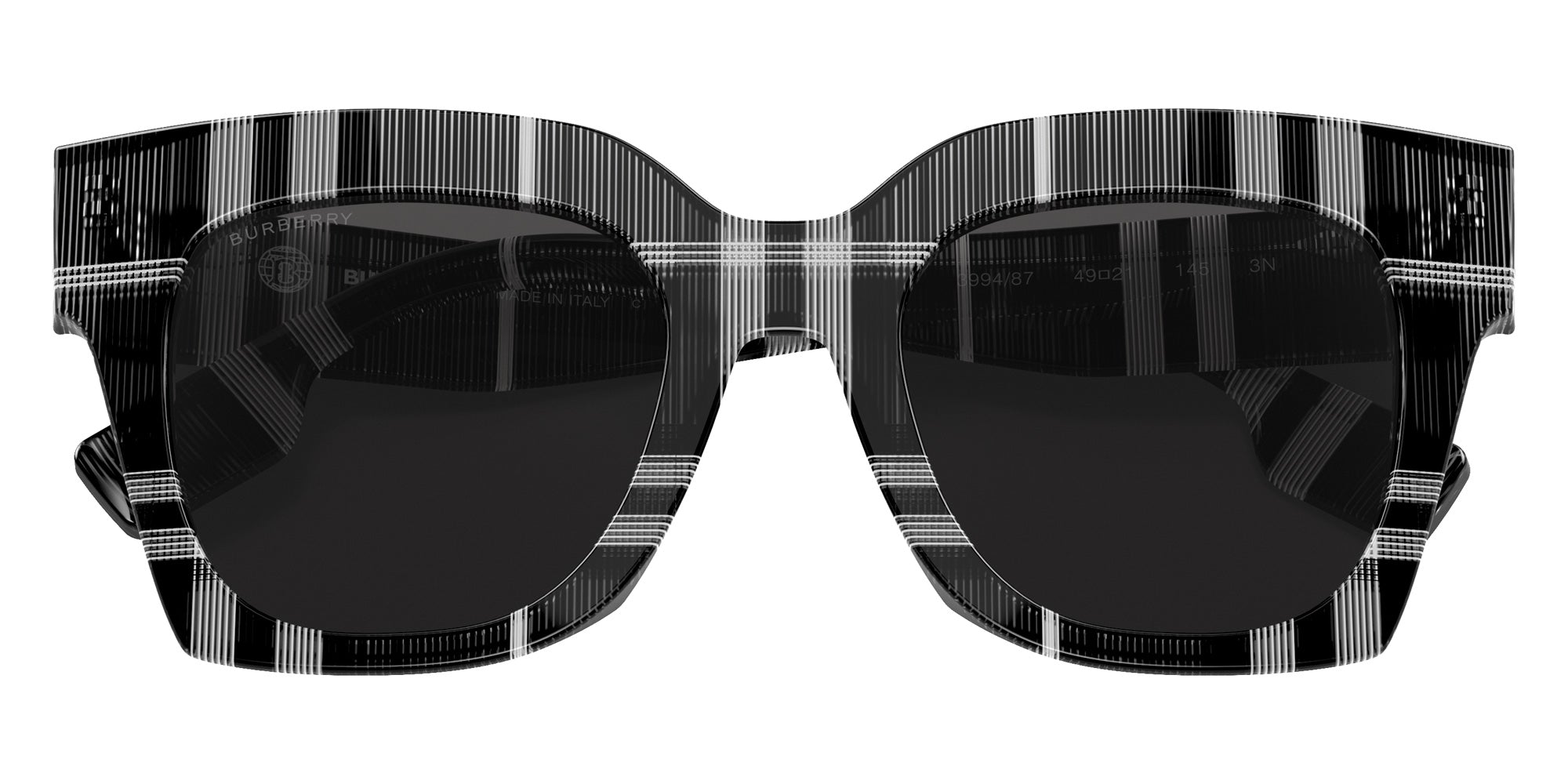 Burberry BE4364 Kitty 399487 49 - Check White/Black / Dark Gray #id:be4364399487_s:100120