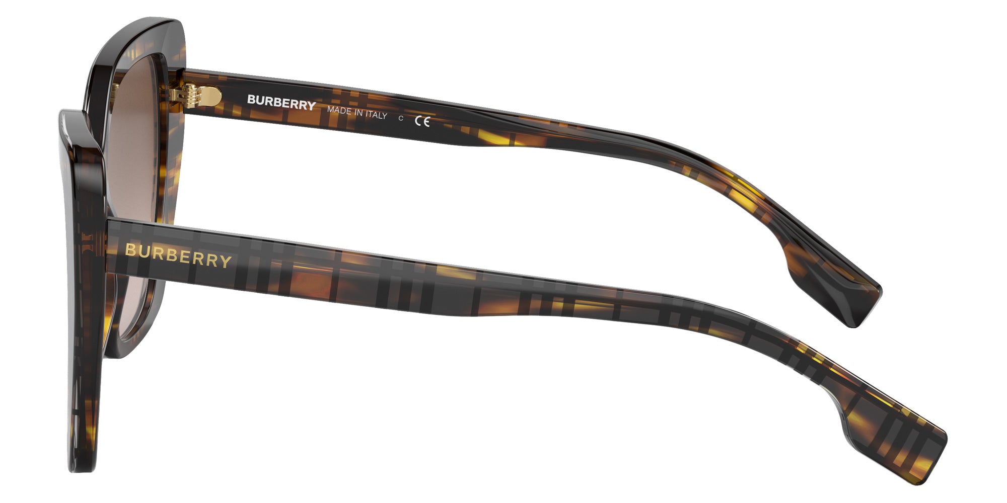 BURBERRY BE4366 Tamsin 398113 55 - Top Check/Striped Brown / Brown Gradient #id:be4366398113_s:100110