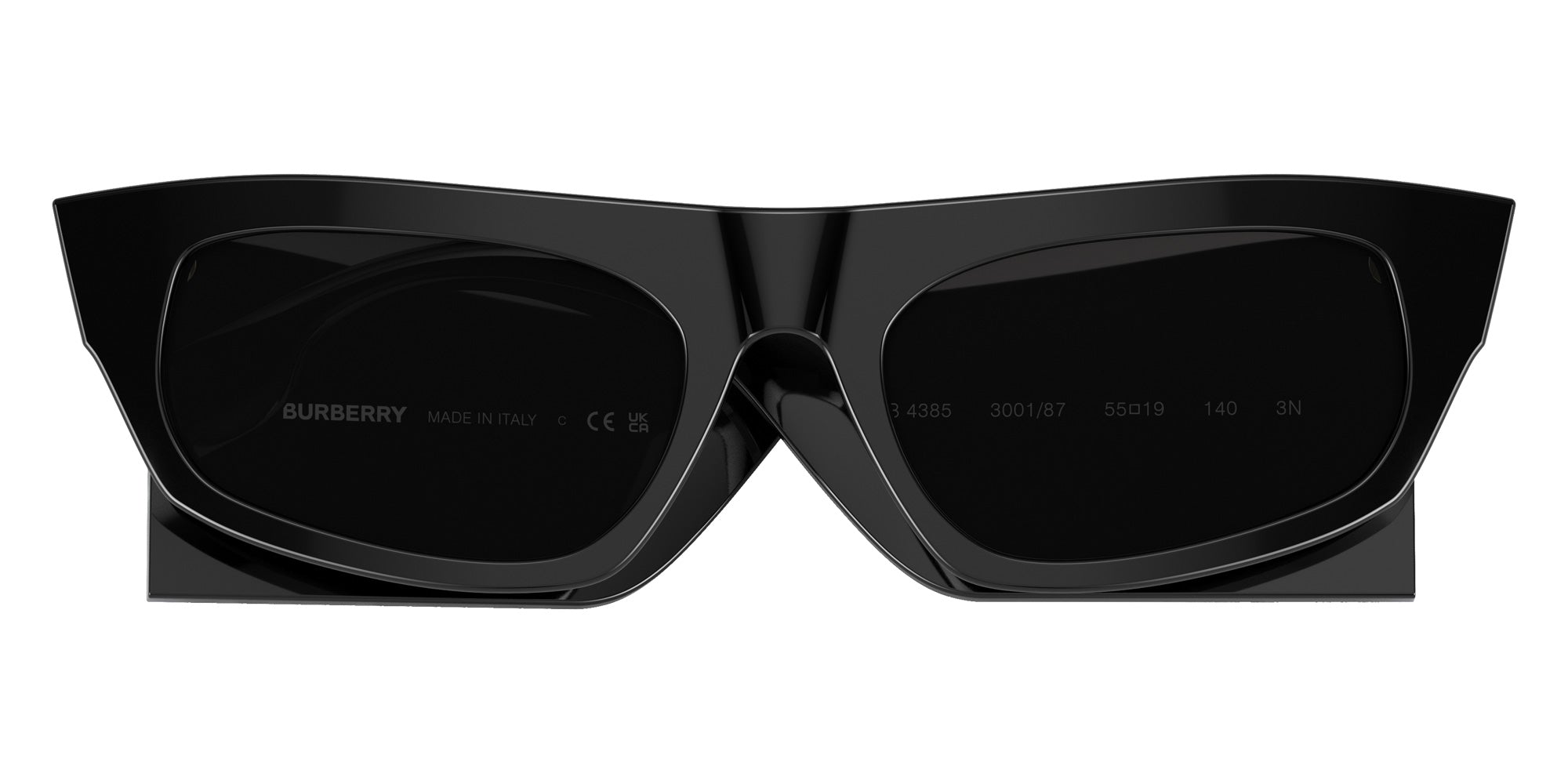 Burberry BE4385 Palmer 300187 55 - Black / Dark Gray #id:be4385300187_s:100120