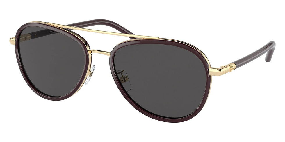Tory Burch TY6089 194887 57 - Burgundy / Dark Gray