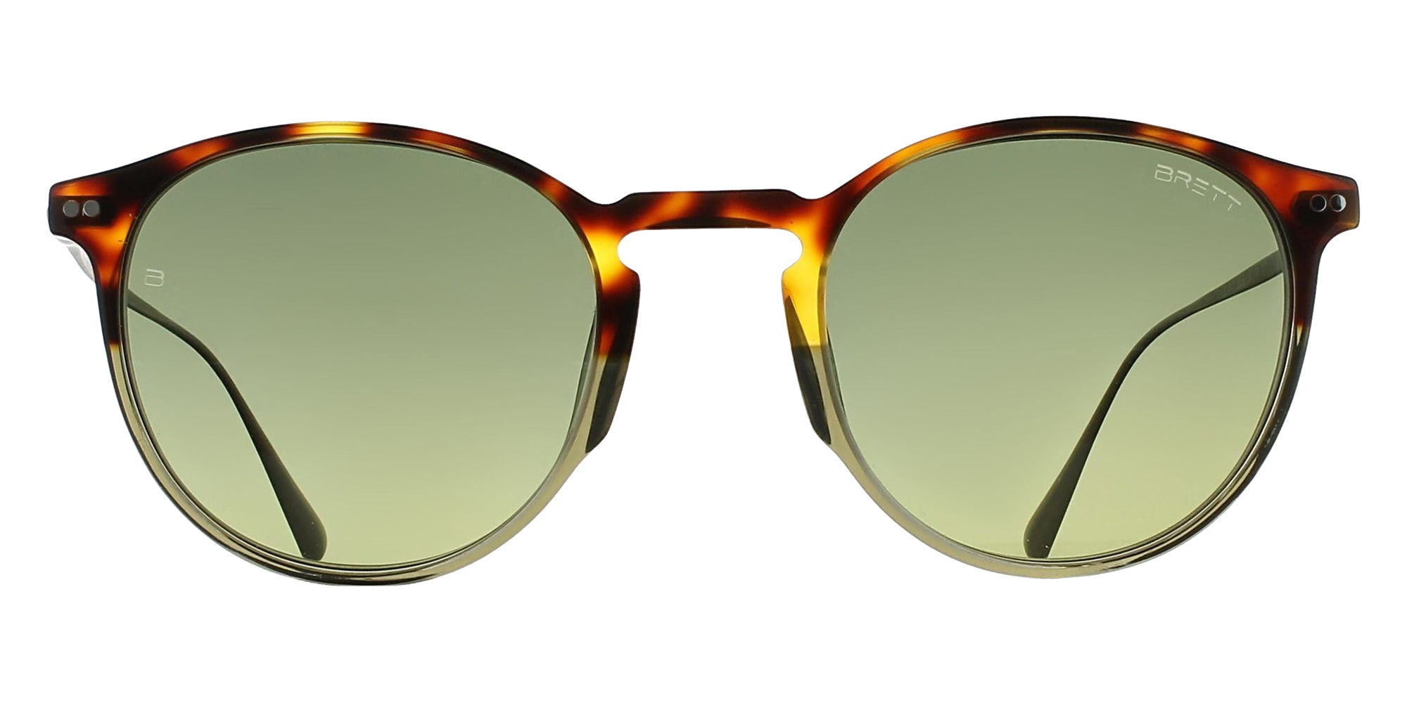 BRETT MILES SUN C13 49 - Green Gradient Tortoise/Silver #id:brtmilessunc13st_s:108100