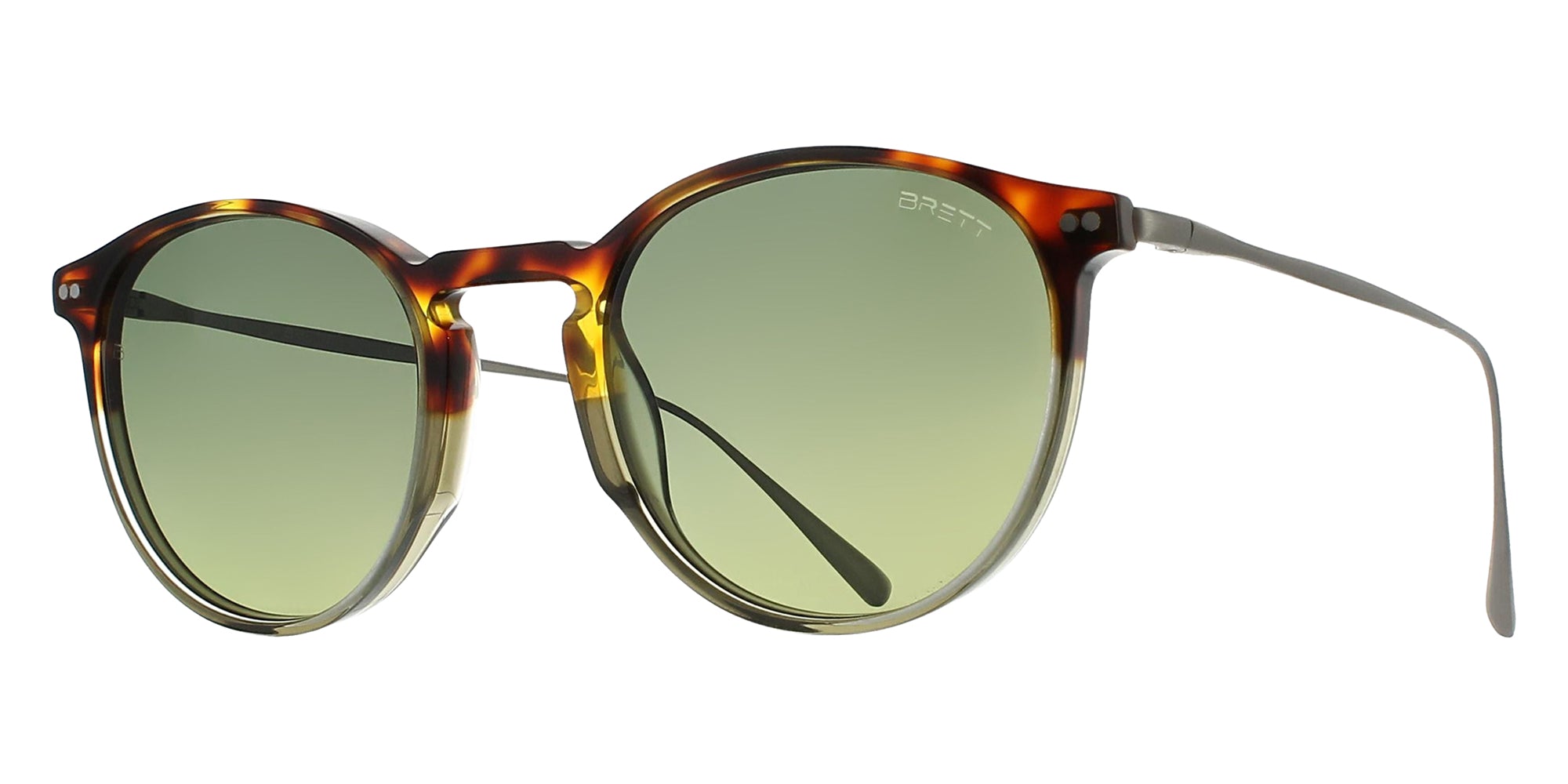BRETT MILES SUN C13 49 - Green Gradient Tortoise/Silver #id:brtmilessunc13st_s:108105