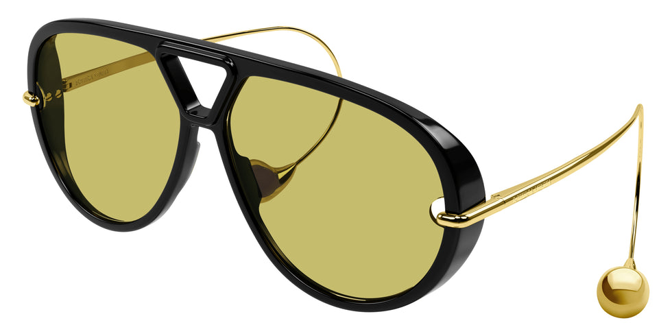 Bottega Veneta BV1273S 003 63 - Black/Gold / Yellow #id:bv1273s003_s:100105