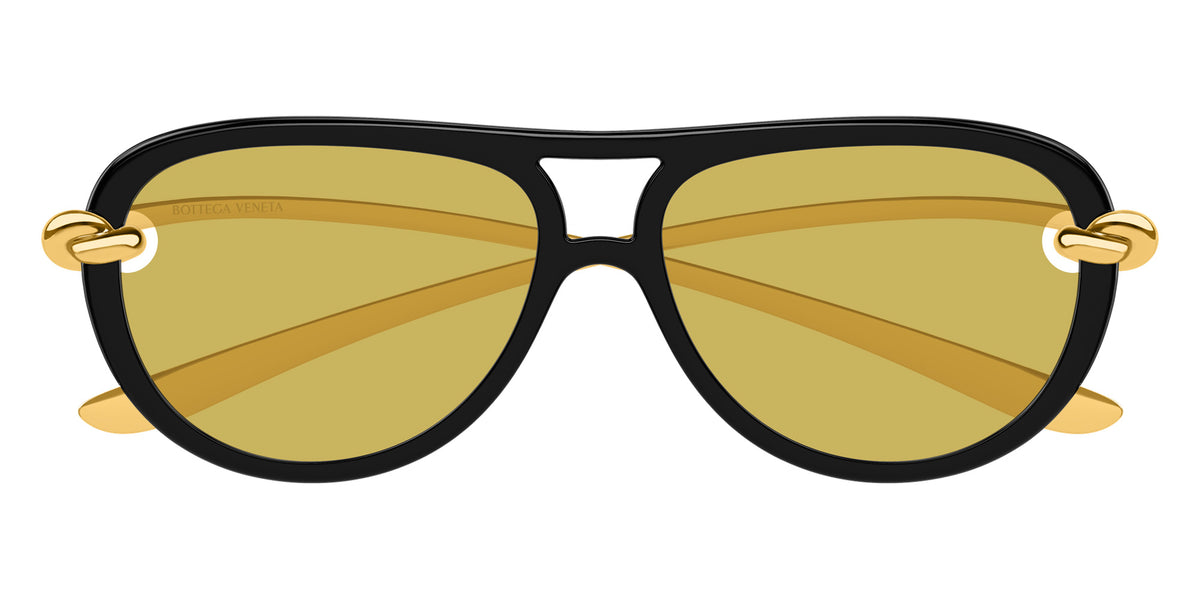 Bottega Veneta BV1418S Aviator Sunglasses | EyeOns.com