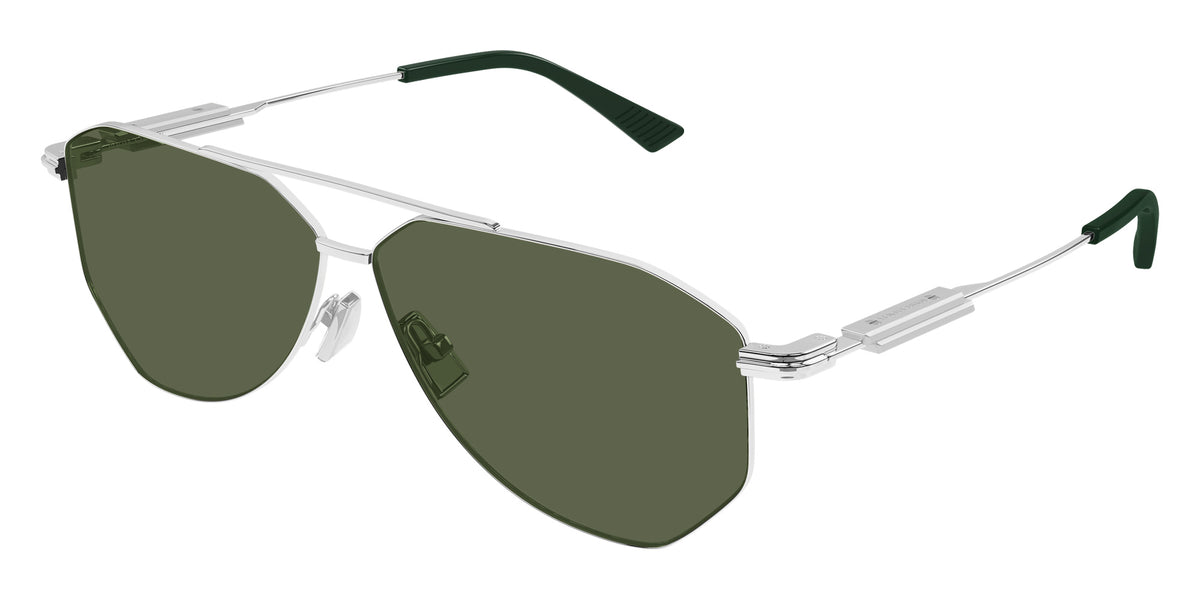 Bottega Veneta BV1508S 004 60 - Silver / Green AR #id:bv1508s004_s:102105