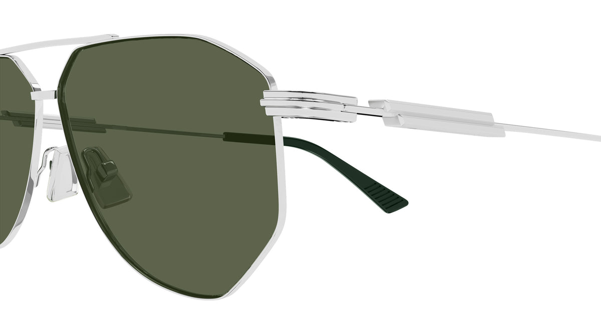 Bottega Veneta BV1508S 004 60 - Silver / Green AR #id:bv1508s004_s:102110