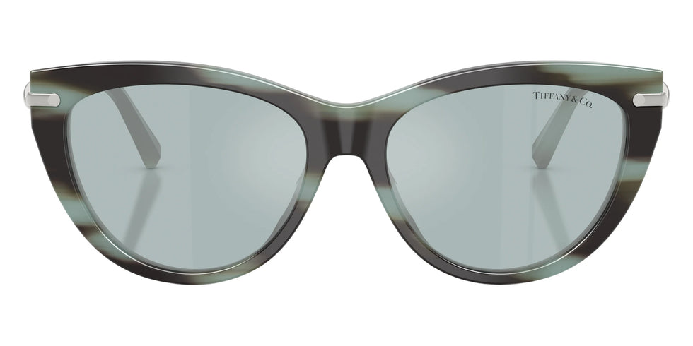 TIFFANY TF4253 84437C 55 - Striped Black Tiffany / Light Azure Silver Mirrored