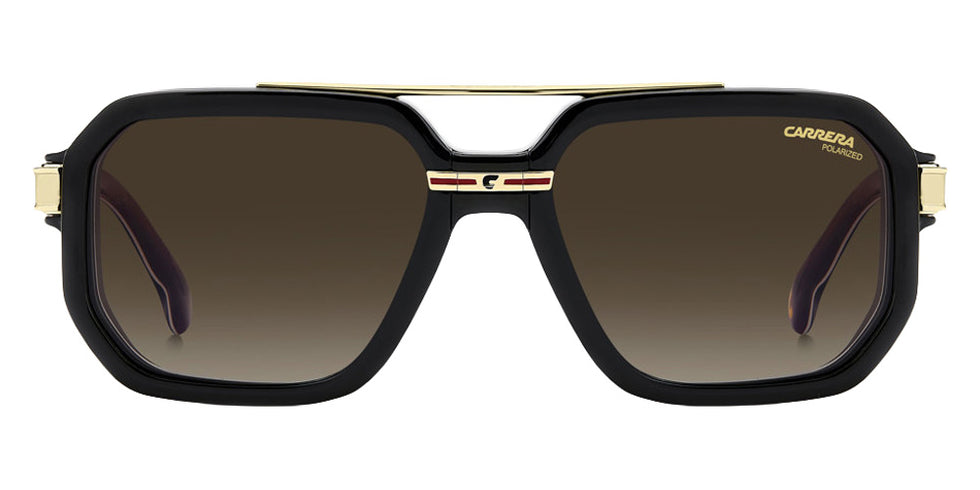 Carrera CA TITANIO 01/C 0N8LS7 56 - Black Red Horn / Brown Shaded Polarized Antireflex #id:catitanio01c0n8ls7_s:102100