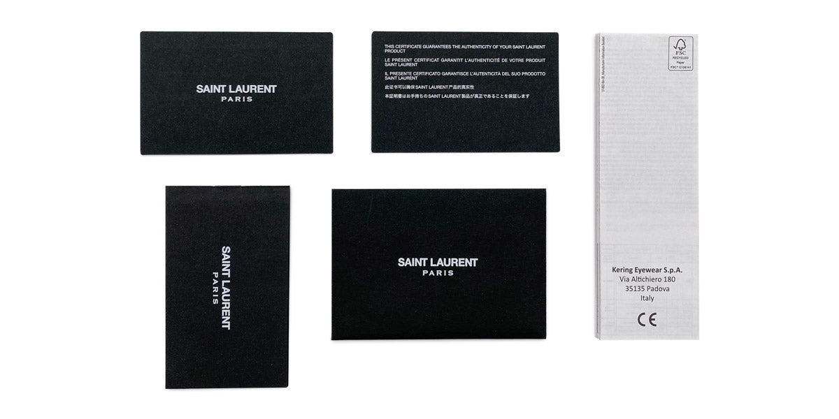 Certificate of Authenticity from Saint Laurent #id:cert-Saint Laurent_s:110125