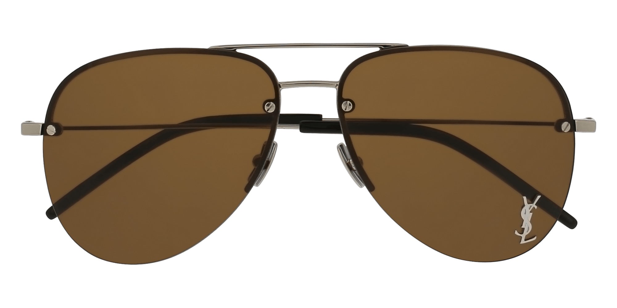 Saint Laurent CLASSIC 11 M 002 59 - Silver / Brown #id:classic11m002_s:102100