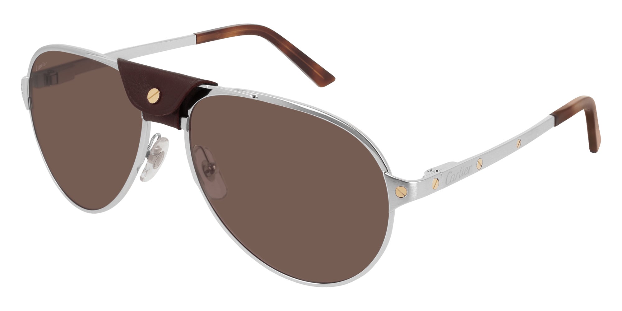 Cartier CT0034S 010 61 - Silver/Havana / Red AR Polarized #id:ct0034s010_s:116100