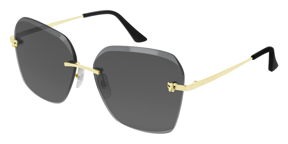 Cartier CT0147S 001 61 - Gold / Smoke Flash #id:ct0147s001_s:100100