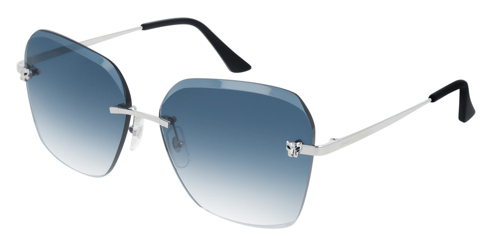 Cartier CT0147S 003 61 - Silver / Blue Gradient Mirrored #id:ct0147s003_s:102100