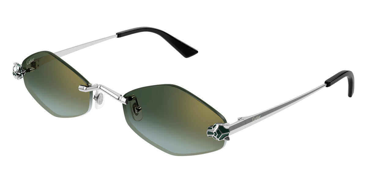 Cartier CT0433S 007 55 - Silver / Green Multi Treatment #id:ct0433s007_s:100105
