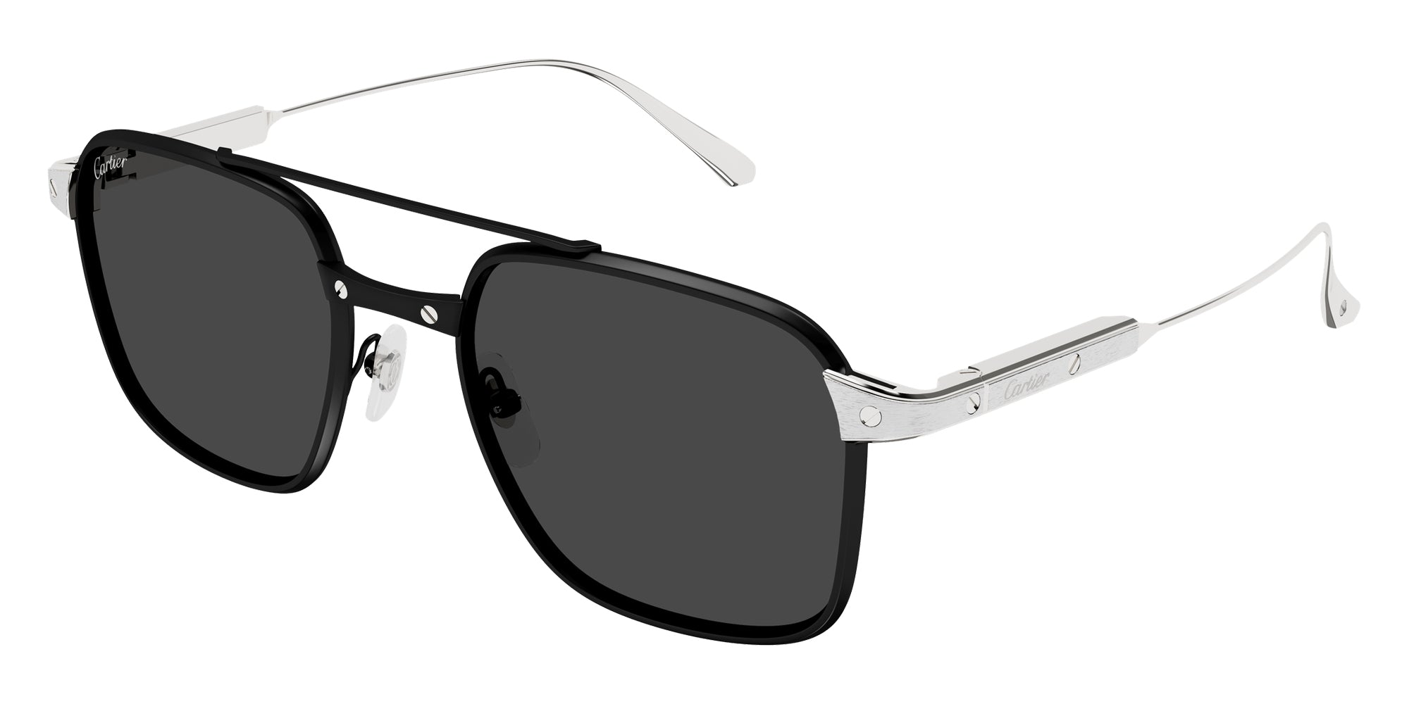 Cartier CT0610S 001 54 - Black/Silver / Smoke AR Polarized #id:ct0610s001_s:100105
