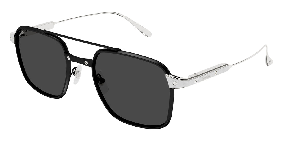 Cartier CT0610S 001 54 - Black/Silver / Smoke AR Polarized #id:ct0610s001_s:100105