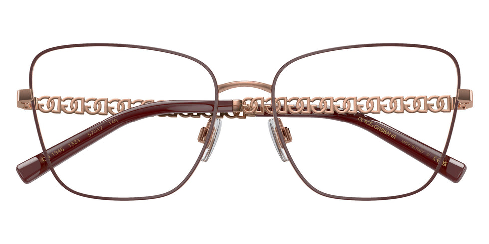 DOLCE & GABBANA DG1346 1333 55 - Pink Gold/Matte Bordeaux #id:dg13461333_s:100120