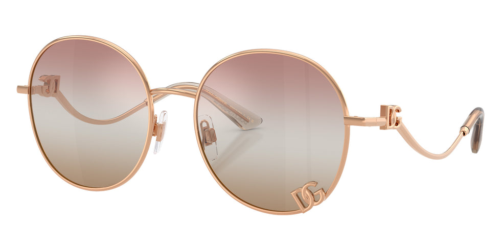 DOLCE & GABBANA DG2324 1298EL 56 - Rose Gold / Pink/Brown Mirrored #id:dg23241298el_s:104105