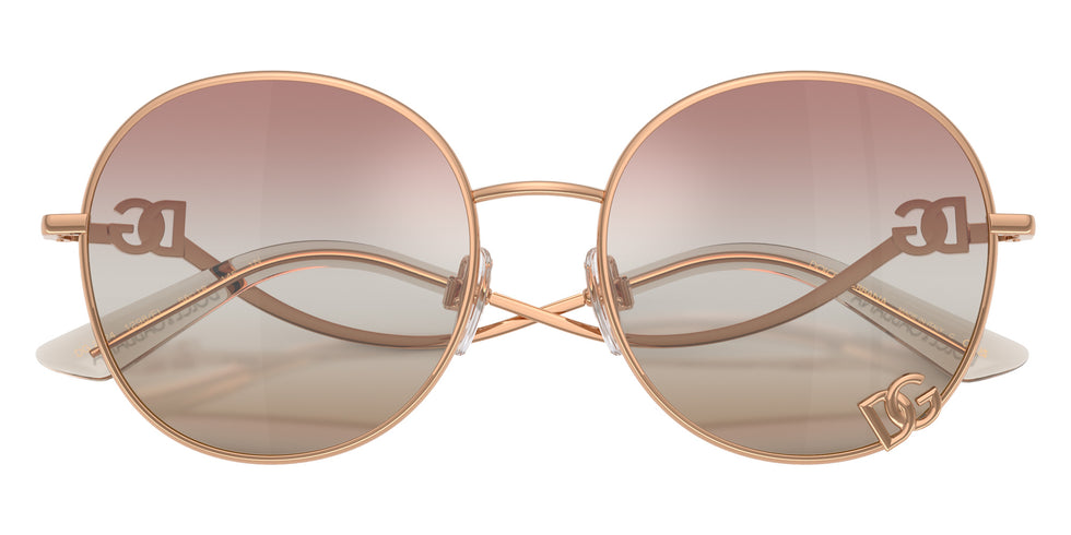 DOLCE & GABBANA DG2324 1298EL 56 - Rose Gold / Pink/Brown Mirrored #id:dg23241298el_s:104120