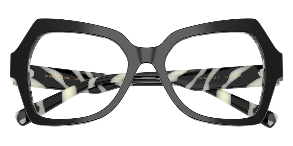 DOLCE & GABBANA DG3429 3372 52 - Black on Zebra #id:dg34293372_s:102120