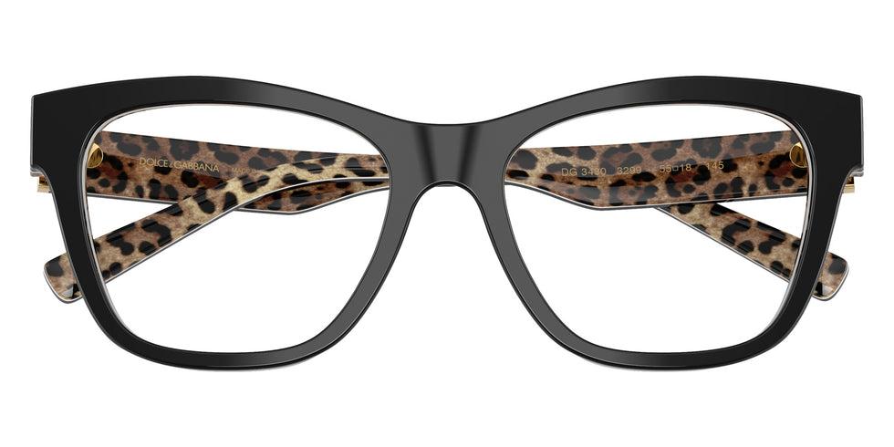 DOLCE & GABBANA DG3430 3299 53 - Black on Leo Brown #id:dg34303299_s:102120